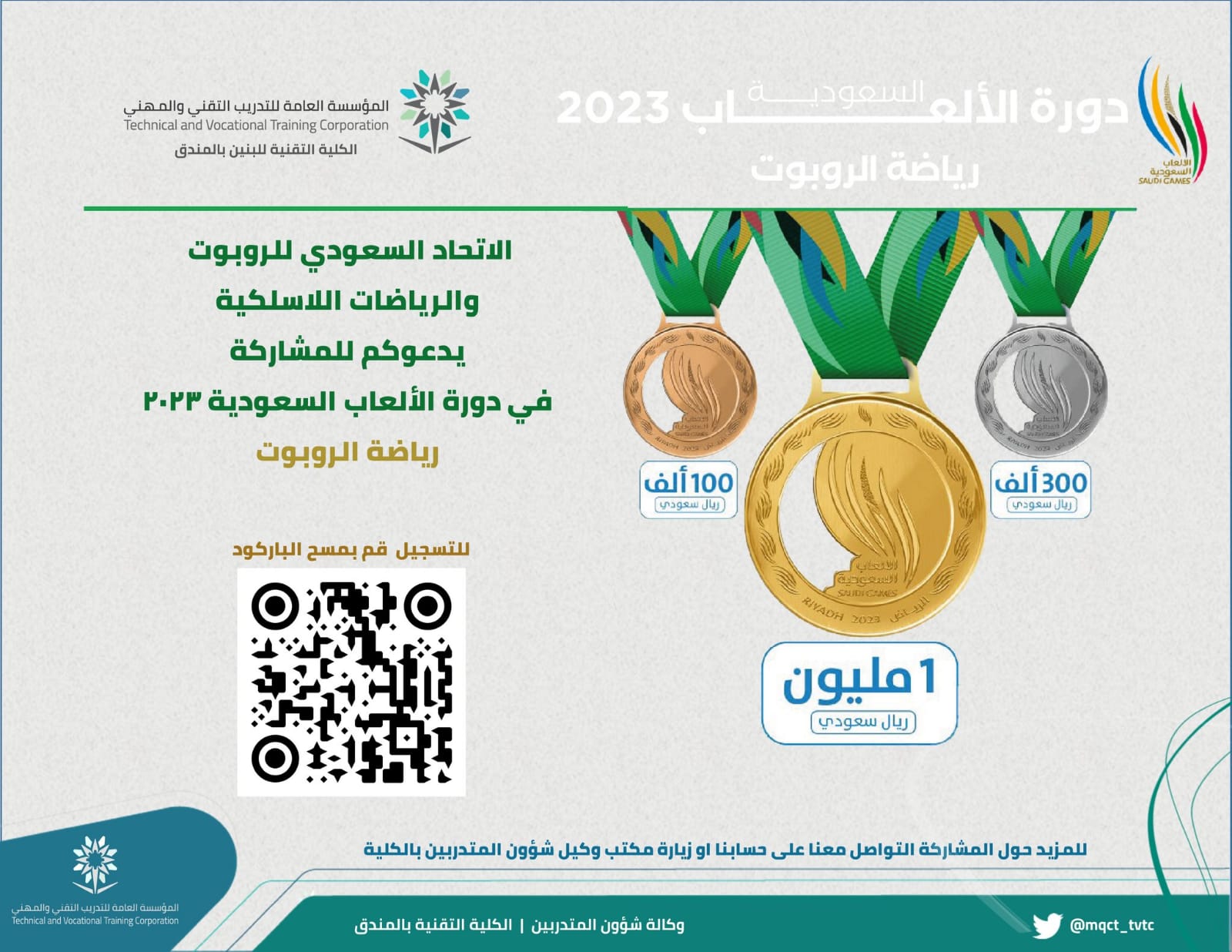 اعلن الاتحاد السعودي للروبوت والرياضات اللاسلكية عن دورة الاعاب السعودية ( رياضة الروبوت )